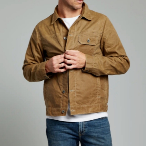 Flint & Tinder Flannel-lined Waxed Trucker Jacket - Picture 4 of 15